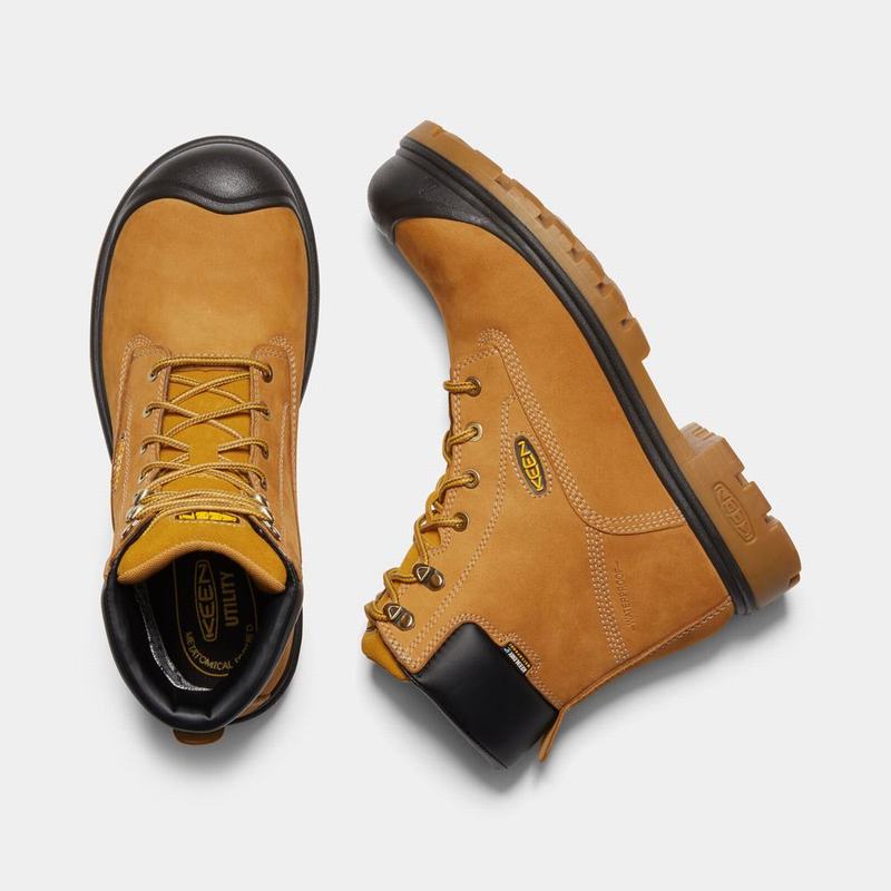 Keen Baltimore 6" Waterproof Steel Toe - Erkek Iş Botu - Kahverengi - Turkey (847029RUI)